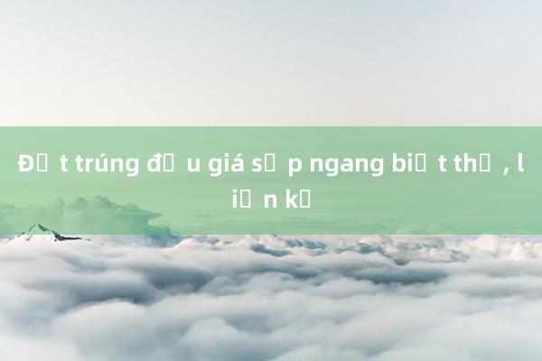 Đất trúng đấu giá sắp ngang biệt thự, liền kề