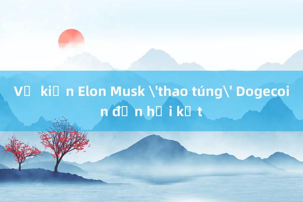 Vụ kiện Elon Musk 'thao túng' Dogecoin đến hồi kết