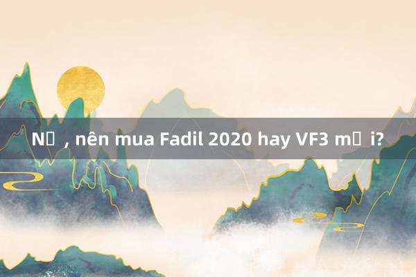 Nữ, nên mua Fadil 2020 hay VF3 mới?