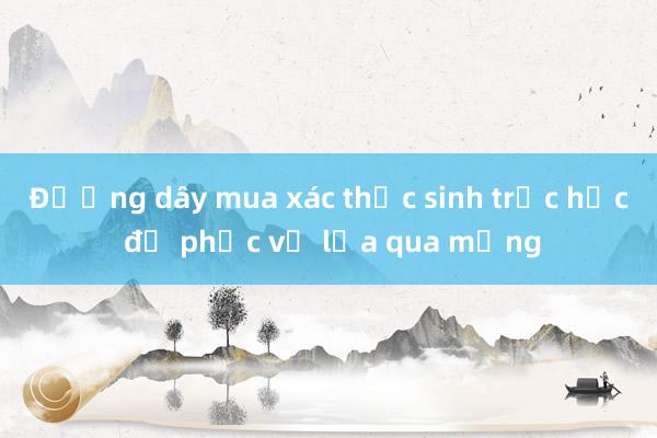 Đường dây mua xác thực sinh trắc học để phục vụ lừa qua mạng