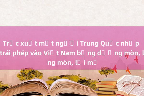 Trục xuất một người Trung Quốc nhập cảnh trái phép vào Việt Nam bằng đường mòn， lối mở